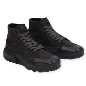 VANS | Sk8-Hi Tapered Leather Heavy Canvas Blackout Shoes